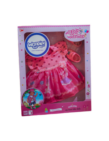 WOOPIE Ubranko dla Lalki Różowa Sukienka Króliczek 43-46 cm