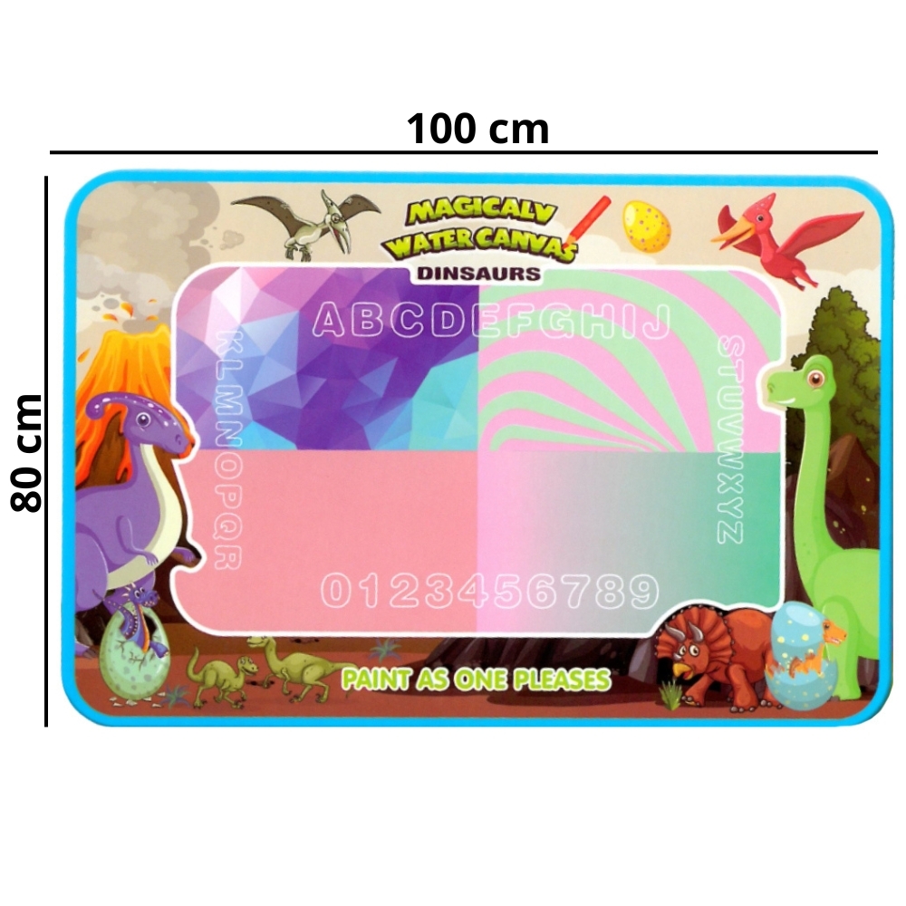 Magiczna mata wodna do malowania xxl pieczątki cyferki 100x80 cm