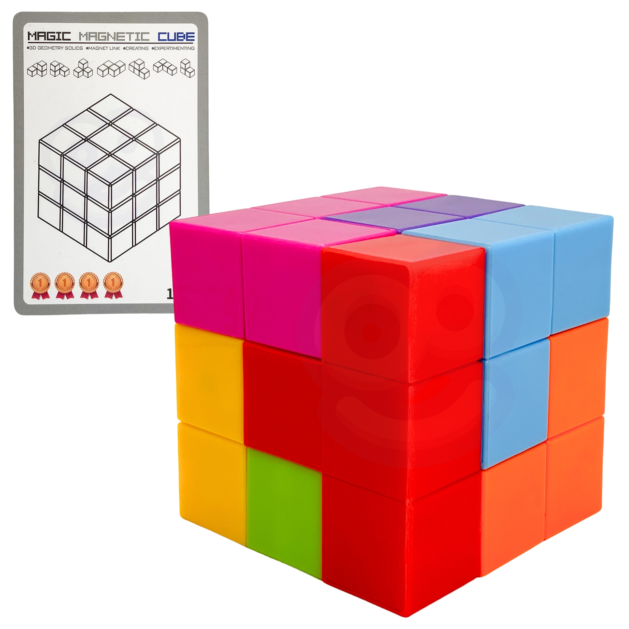 Układanka kostka tetris z zestawem kart