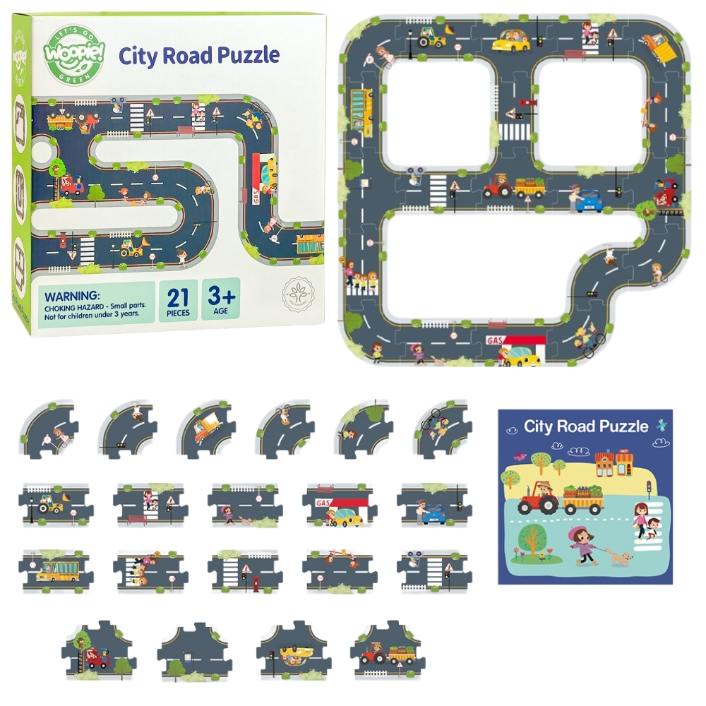Droga puzzle dla dzieci autostrada makieta 21 el. certyfikat fsc