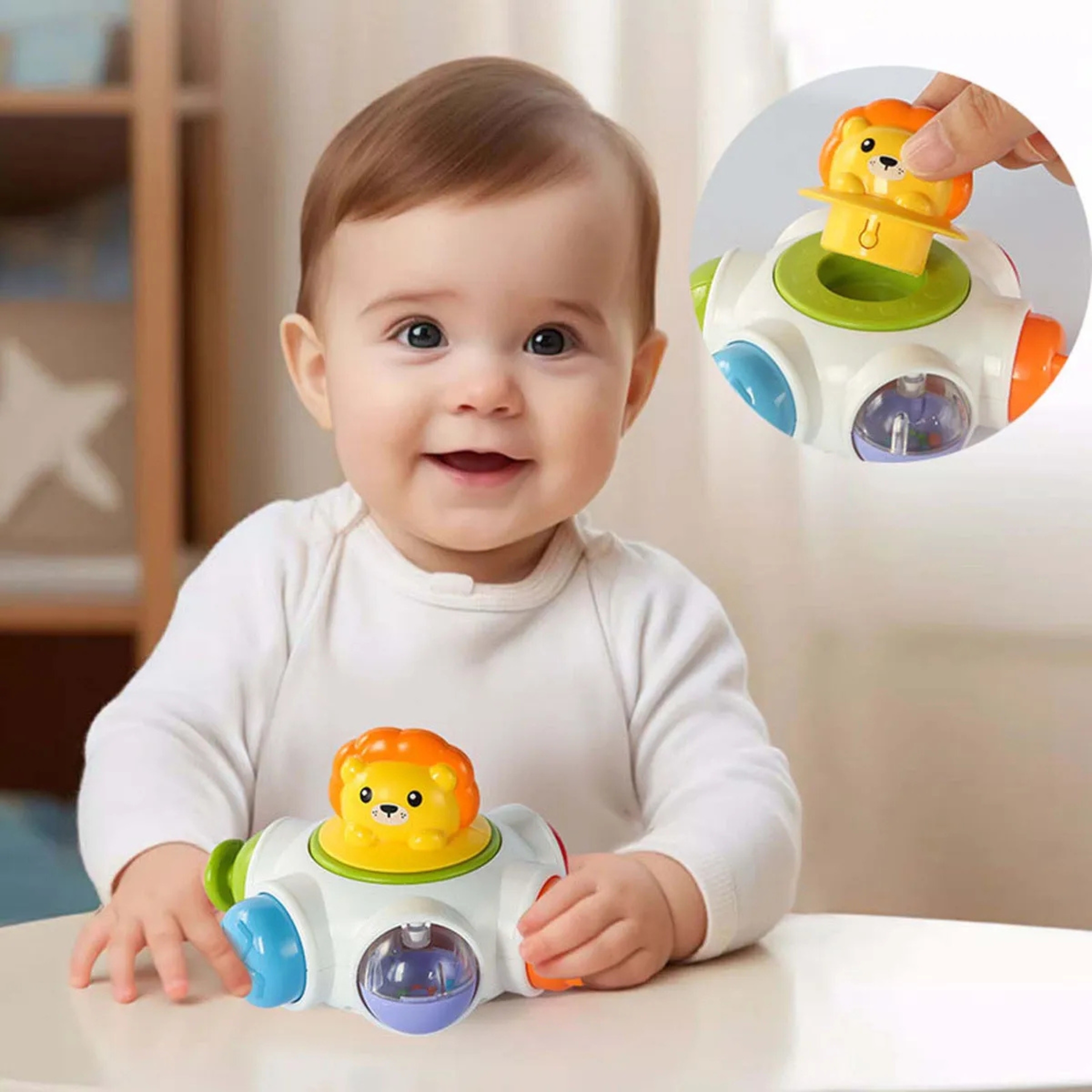 Baby kosmiczna rakieta aktywności - edukacyjna kostka sensoryczna 18m+