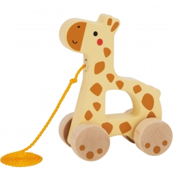 TOOKY TOY Żyrafka do Ciągnięcia Drewniany