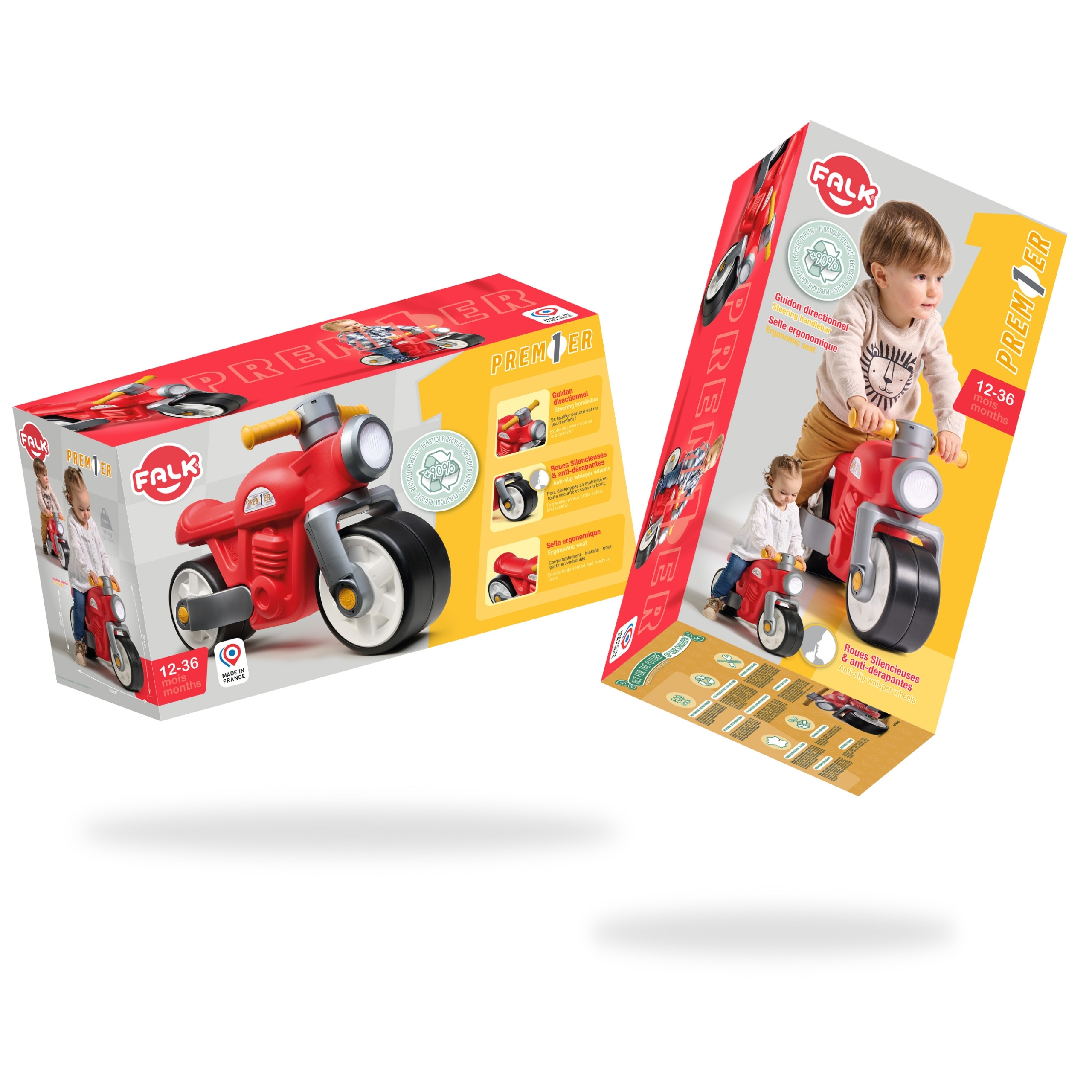 Jeździk biegowy ciche koła motor prem1er retro czerwony 1+