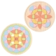 CLASSIC WORLD Drewniane Kolorowe Klocki Mandala Kwiecista Układanka