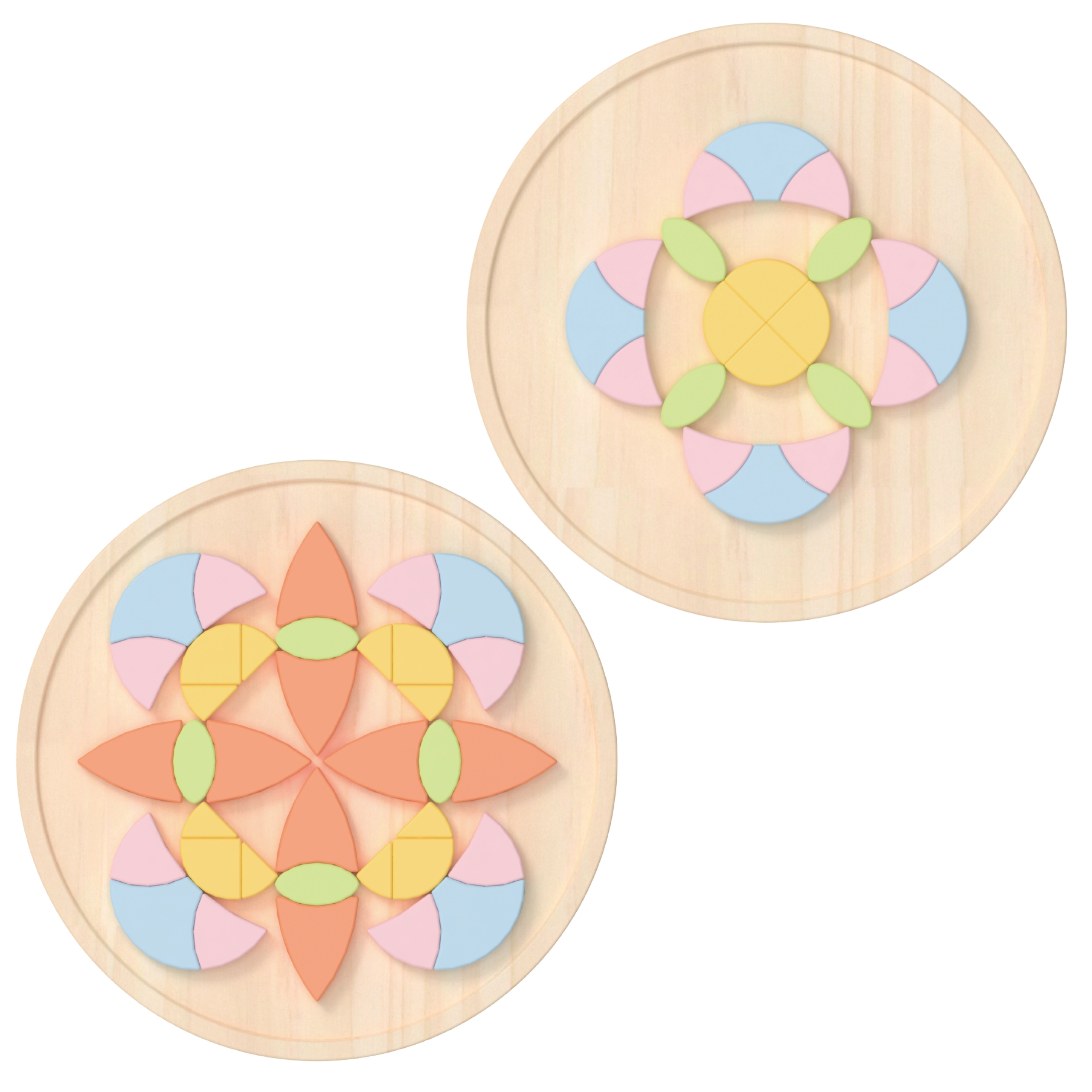 Pastelowa mandala układanka montessori mozaika kwiaty