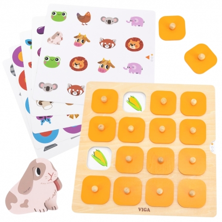 Viga Memory Gra Pamięciowa Zgadnij Obrazki 10 Kart Montessori