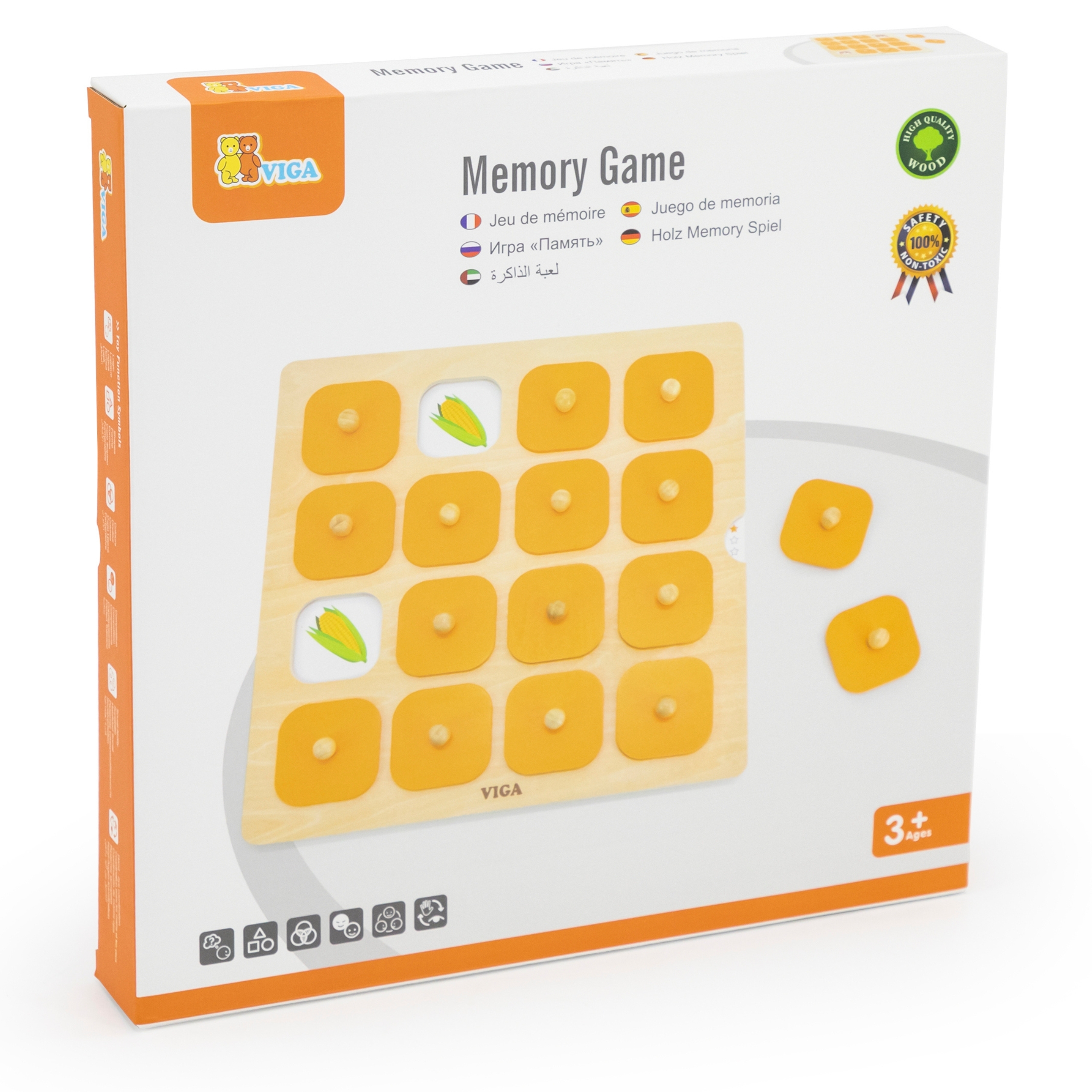 Montessori Memory - Drewniana Gra Pamięciowa dla Dzieci