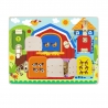 TOOKY TOY Tablica Manipulacyjna Zamki Obrazki Farma