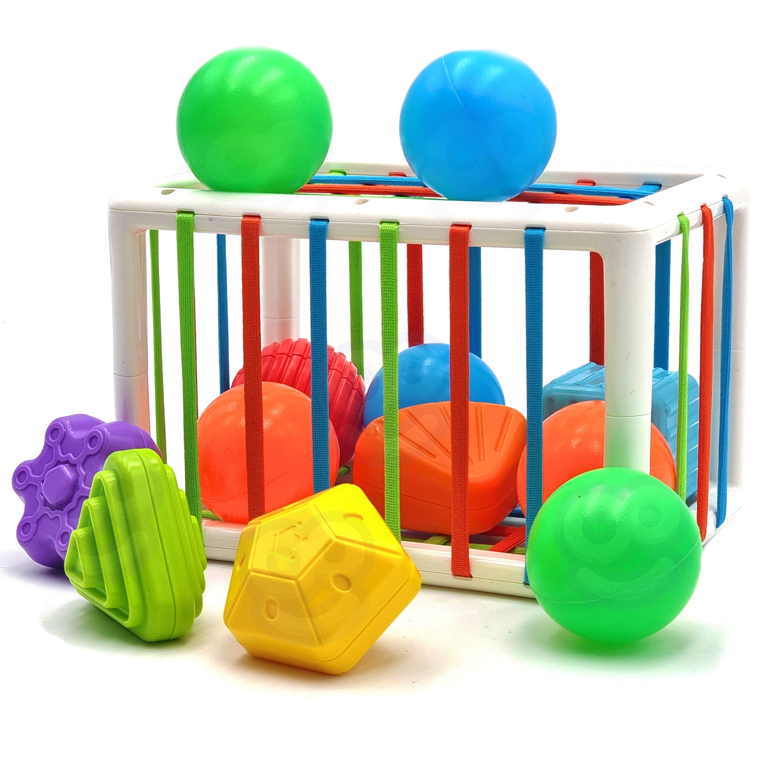 Elastyczna kostka sensoryczna sorter dla dzieci kolorowe kształty 13 el.