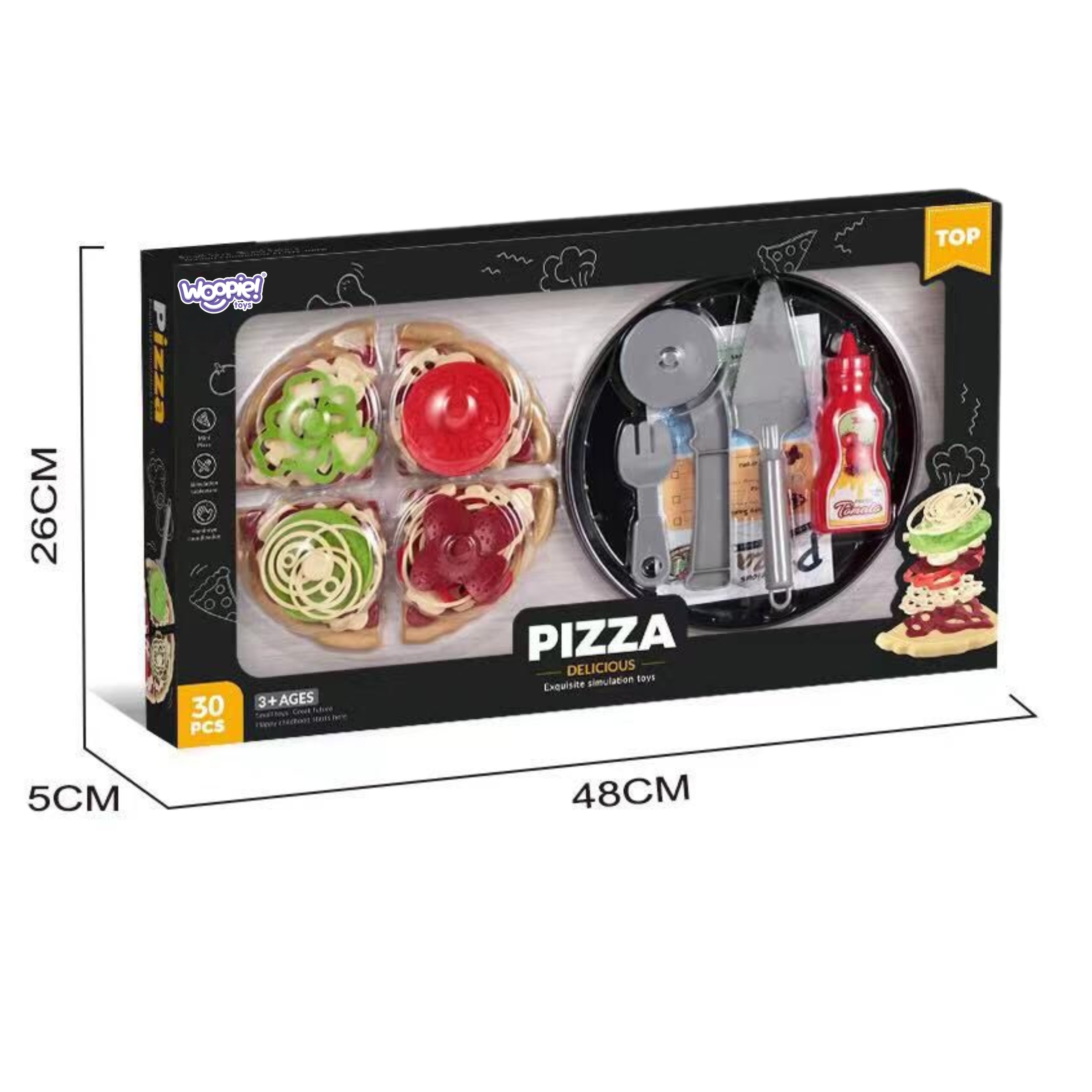 Pizza do krojenia zestaw xl restauracja 30 el.
