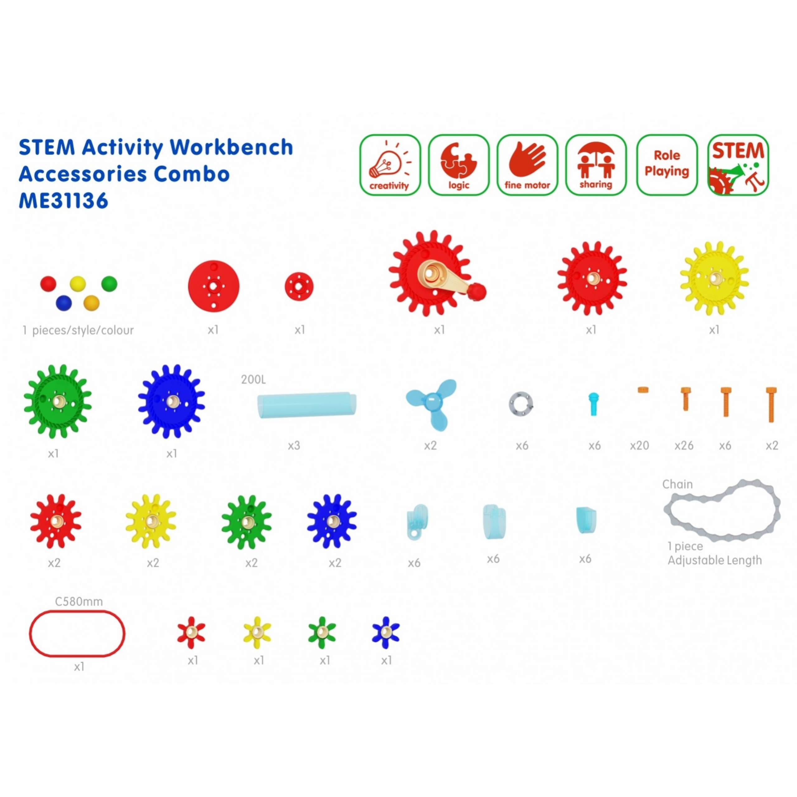 Drewniany warsztat montessori stem z narzędziami + akcesoria