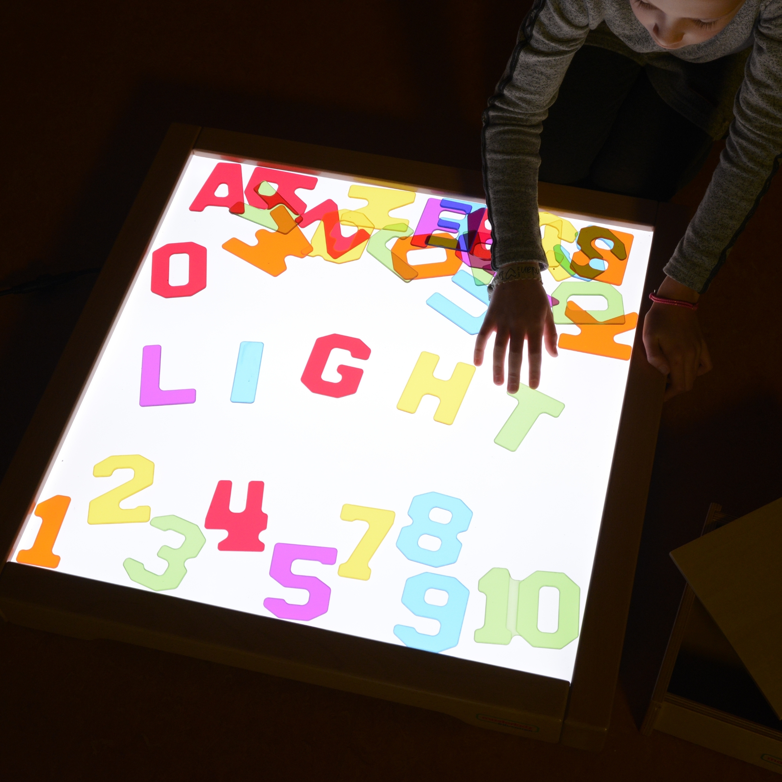 Panel skrzynia led sensoryczna + zestaw akcesoriów