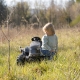 SMOBY Traktor XL Czarny na Pedały z Przyczepką