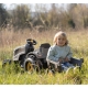 SMOBY Traktor XL Czarny na Pedały z Przyczepką
