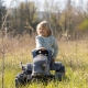SMOBY Traktor XL Czarny na Pedały z Przyczepką