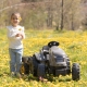 SMOBY Traktor XL Czarny na Pedały z Przyczepką