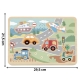 TOOKY TOY Drewniane Interaktywne Puzzle Pojazdy