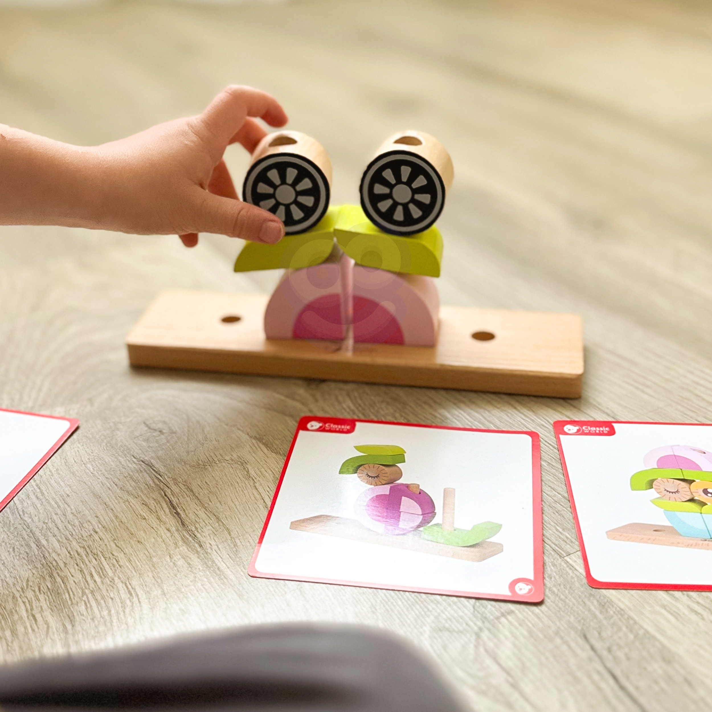 Kreatywne drewniane klocki przestrzenne 3d sowa