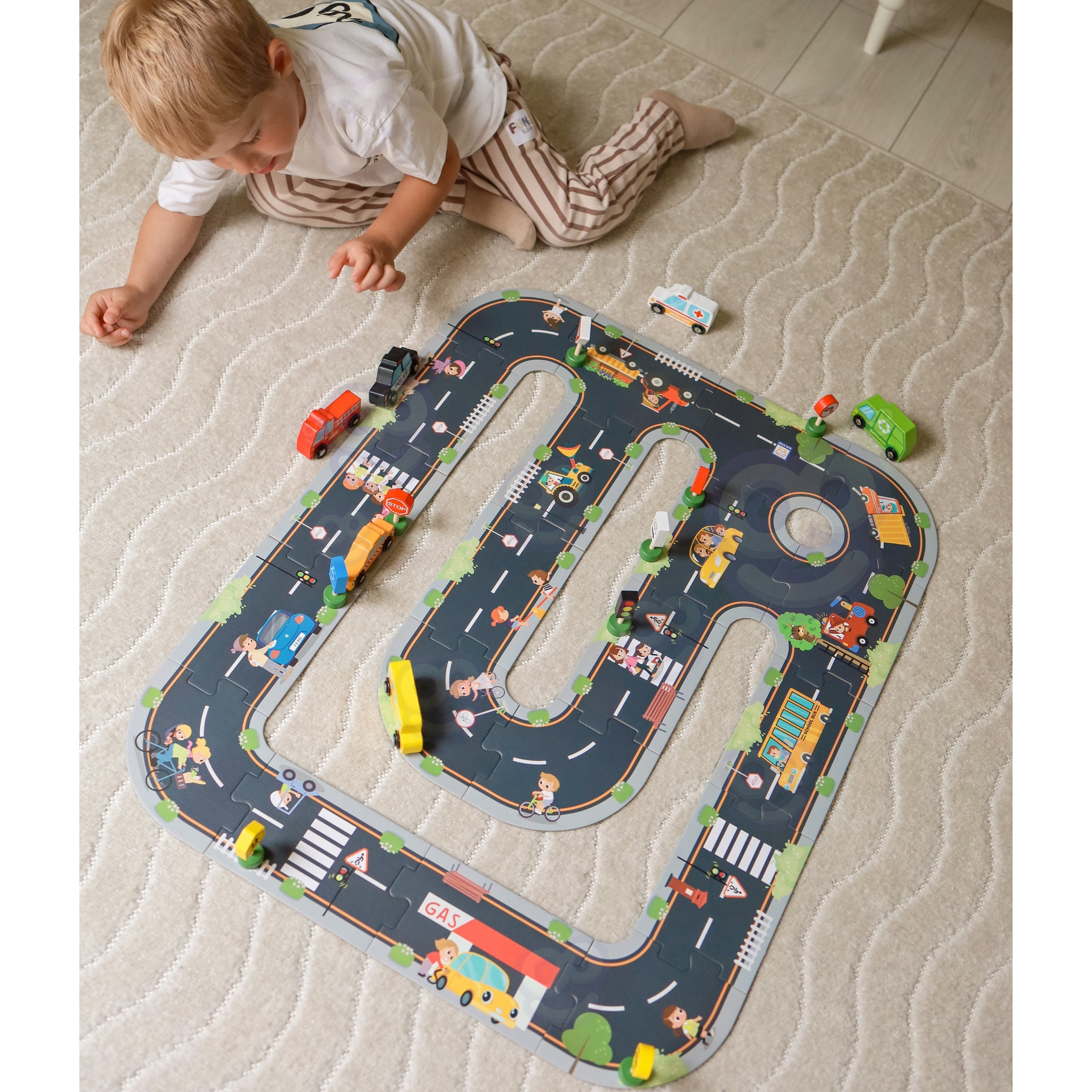 Droga puzzle dla dzieci autostrada makieta 21 el. certyfikat fsc