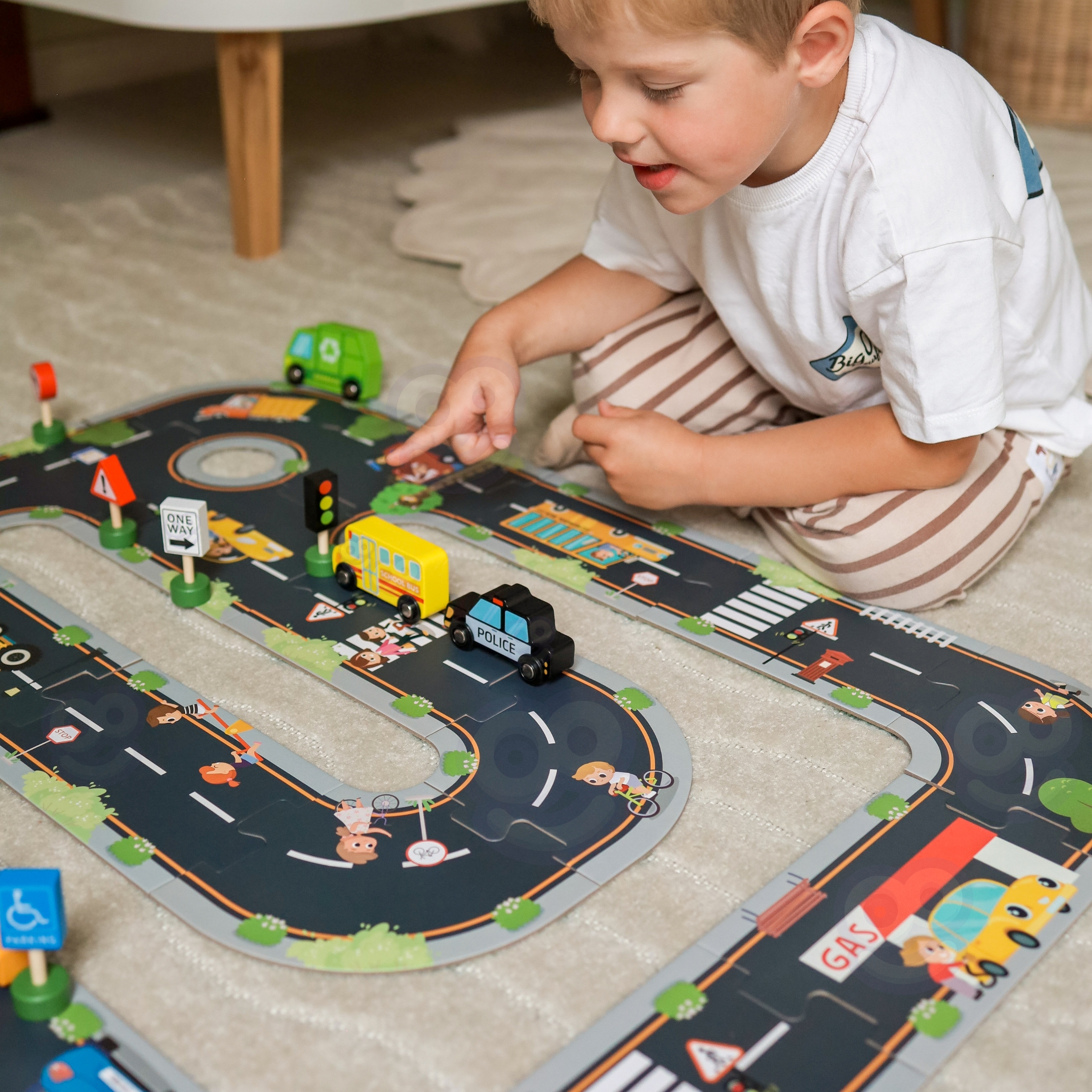 Droga puzzle dla dzieci autostrada makieta 21 el. certyfikat fsc