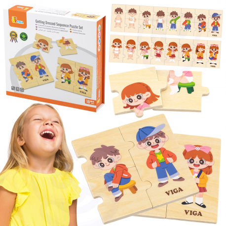 VIGA Układanka Edukacyjna Do Ubierania Puzzle