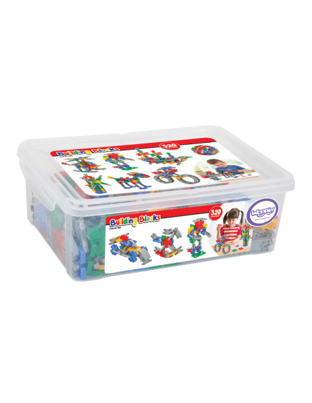 WOOPIE Zestaw Konstrukcyjnych Klocków w Skrzynce 320 szt.