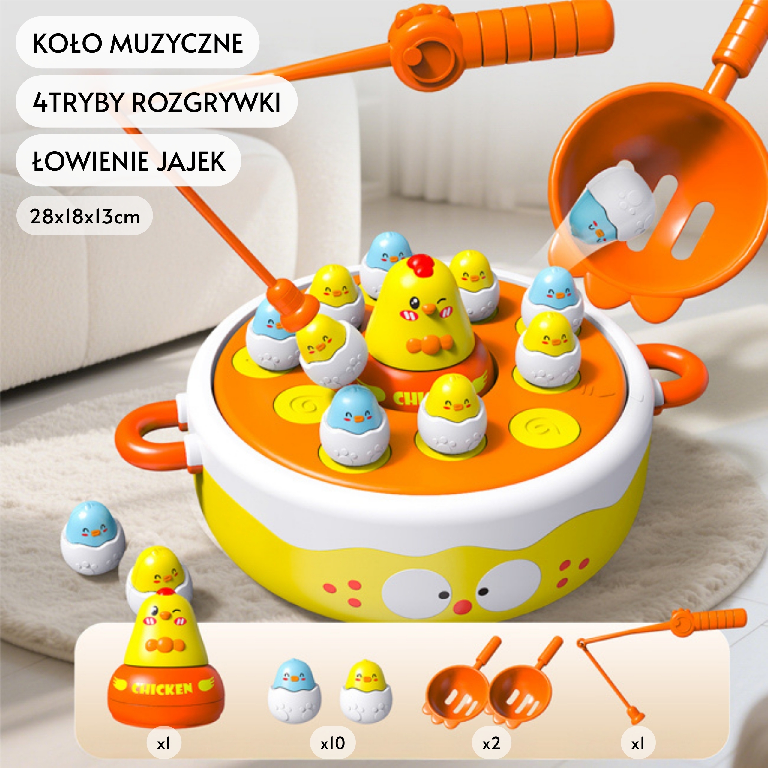 Kurczakowe Szaleństwo 2w1: Łowienie i Katapulta!