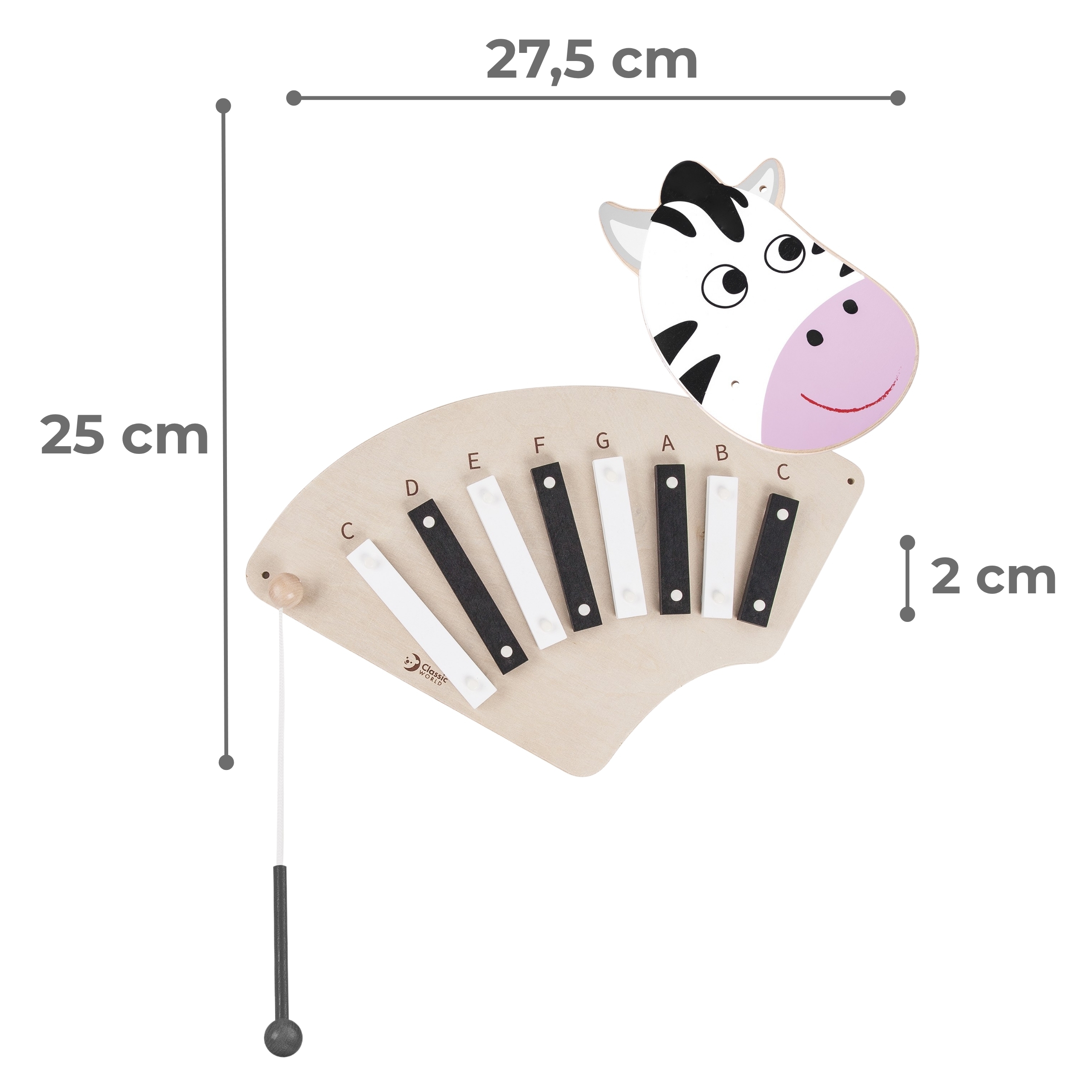 Muzyczna tablica ścienna zebra