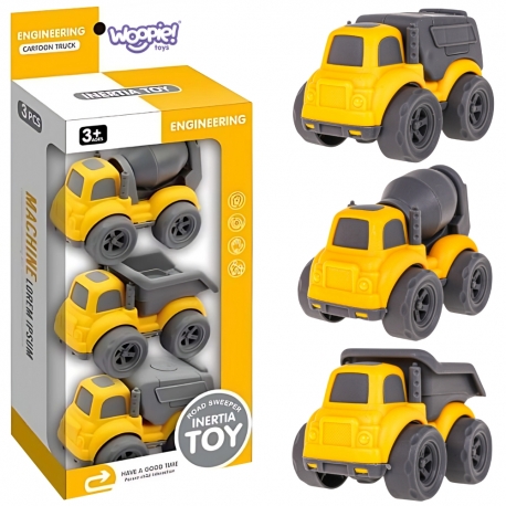 WOOPIE Zestaw 3 Pojazdy Budowlane