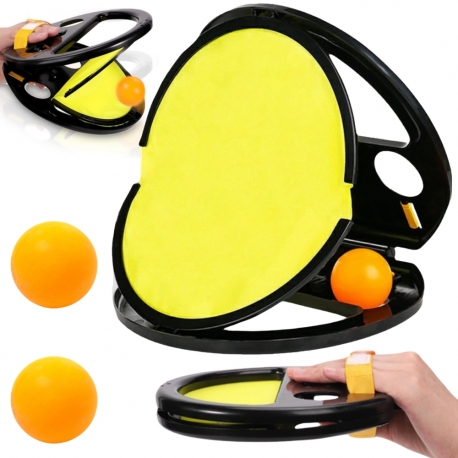 WOOPIE Catch Ball Gra Zręcznościowa Rzucaj Łap Dla Dwojga 2x Paletki+ 4 Piłki