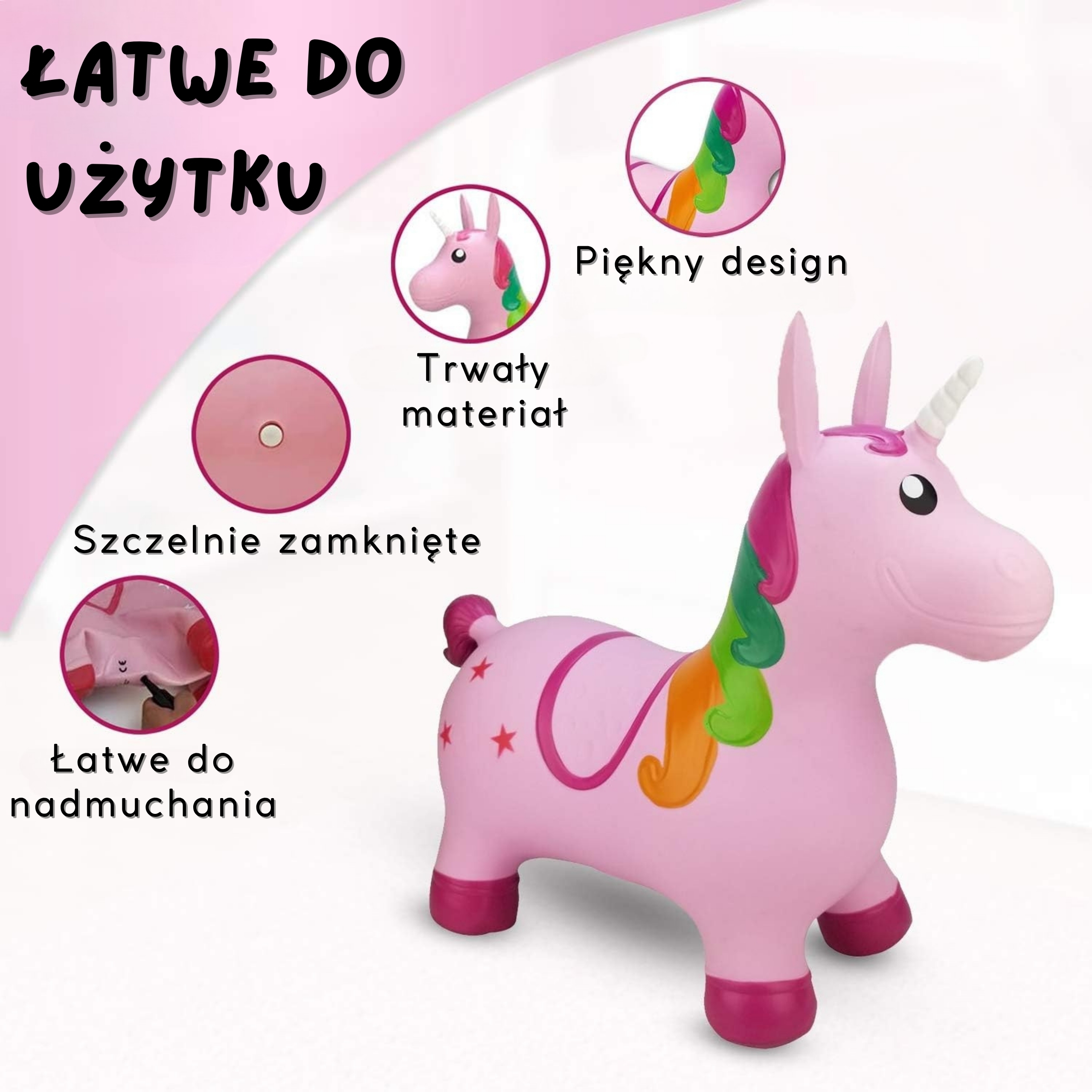 Magiczny Skoczek-Jednorożec Różowy