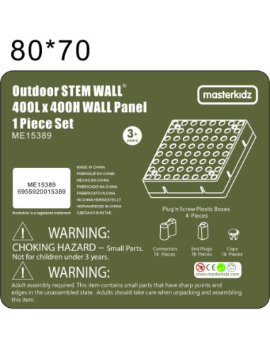 MASTERKIDZ Panel Ścienny Tablica Naukowa Kreatywna STEM Tablica na zewnątrz Outdoor
