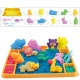 WOOPIE Piasek Kinetyczny 1,2 kg Zestaw XL ZOO Stolik z Foremkami