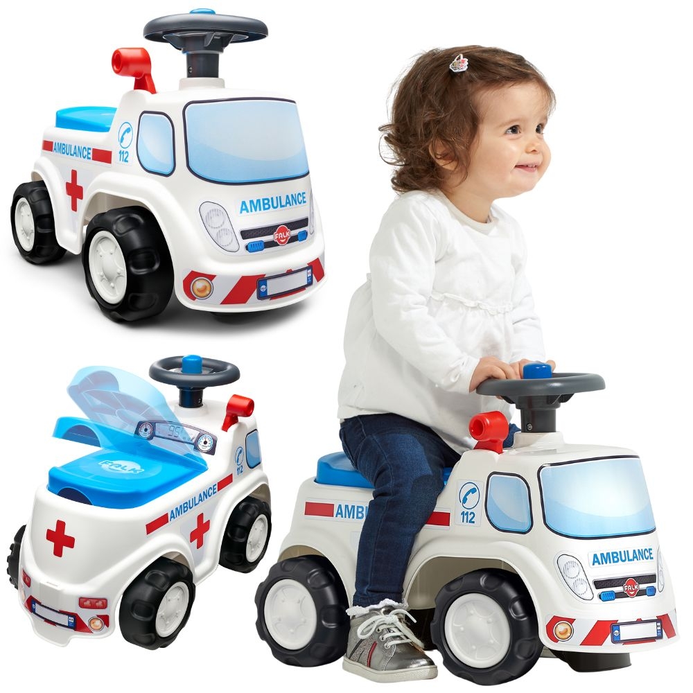 Jeździk samochód ambulans z klaksonem od 1 roku